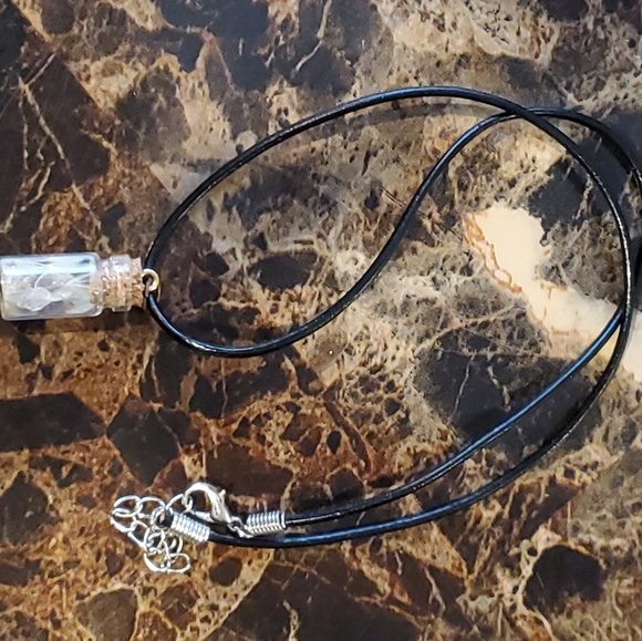 Rose Quartz Dandelion Love Wish Charm Necklace Withcraft Pagan Wiccan - Picture 6 of 8